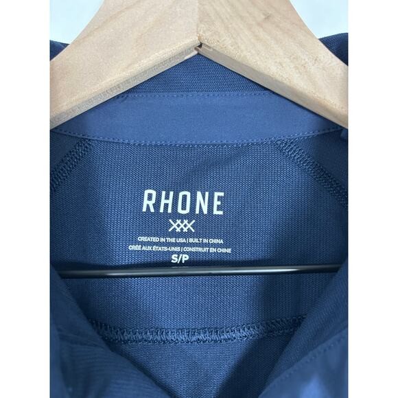 Rhone Delta Pique Polo Navy Premium Lightweight Mesh - Picture 5 of 12